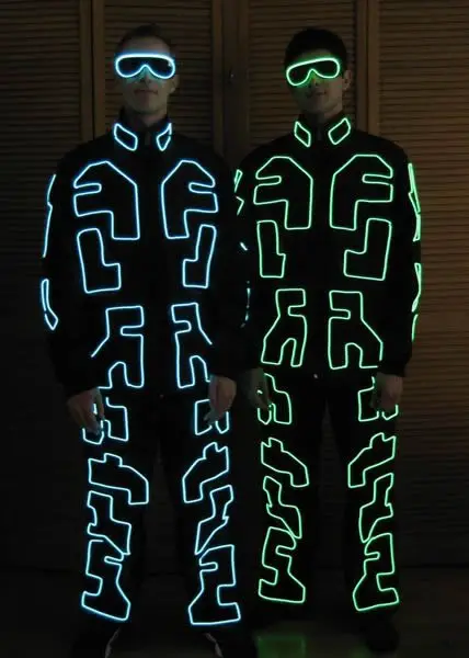 EL Wire Neon Light clothing For Performance EL wire jacket luminous clothing /luminous costume Men costume
EL Wire Neon Light clothing For Performance EL wire jacket luminous clothing /luminous costume Men costume