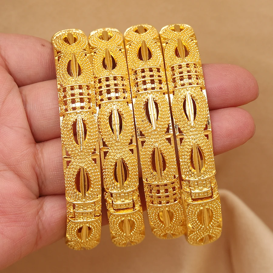 4 pieces/batch of copper openable bracelets, Middle East Dubai women's fashion jewelry, Ethiopian bride wedding jewelry 4 pieces/batch of copper openable bracelets, Middle East Dubai women's fashion jewelry, Ethiopian bride wedding jewelry