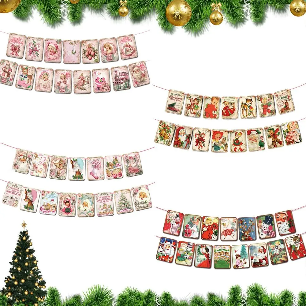 Vintage Style Christmas Letter Pull Flags Home Party Merry Christmas Bunting Banner Paper Garland Background Decoration
Vintage Style Christmas Letter Pull Flags Home Party Merry Christmas Bunting Banner Paper Garland Background Decoration