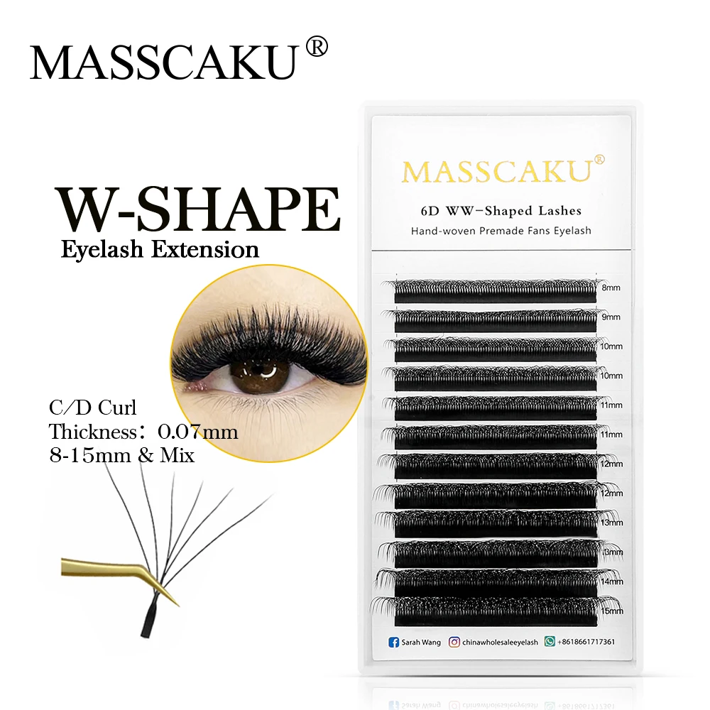 MASSCAKU 8D W Shape Eyelash Extensions Premade Volume Fan Lashes W Style Lashes Comfortable New Double Tips Natural Volume Eyela
MASSCAKU 8D W Shape Eyelash Extensions Premade Volume Fan Lashes W Style Lashes Comfortable New Double Tips Natural Volume Eyela