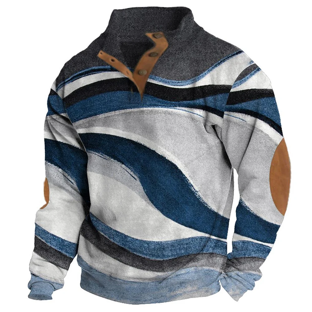 Men Retro Print Pullover Graphic Sweatshirts Long Sleeve Stand Collar Jumper Tops Loose Fit Activewear for Sports and Running
Men Retro Print Pullover Graphic Sweatshirts Long Sleeve Stand Collar Jumper Tops Loose Fit Activewear for Sports and Running