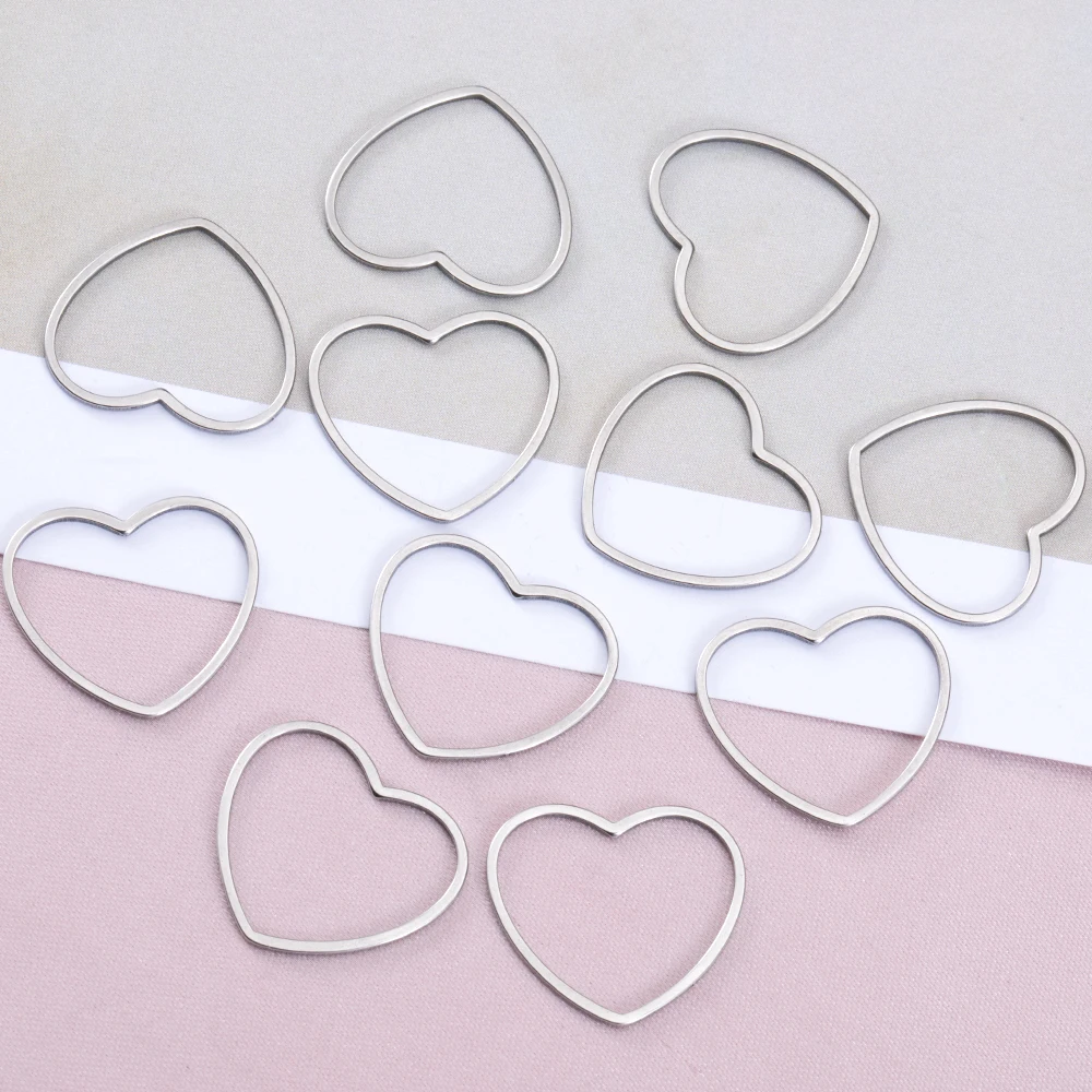 20pcs 12/20mm Stainless Steel Love Heart Charms Bracelet Necklace Connectors for DIY Jewelry Making Earrings Pendants Materials
20pcs 12/20mm Stainless Steel Love Heart Charms Bracelet Necklace Connectors for DIY Jewelry Making Earrings Pendants Materials