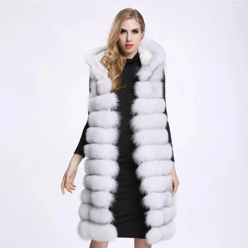 Winter Sleeveless Fluffy Slim Faux Fur Coat Vest with Hooded Female Thick Warm Long Faux Fur Vest Outerwear Jacket
Winter Sleeveless Fluffy Slim Faux Fur Coat Vest with Hooded Female Thick Warm Long Faux Fur Vest Outerwear Jacket