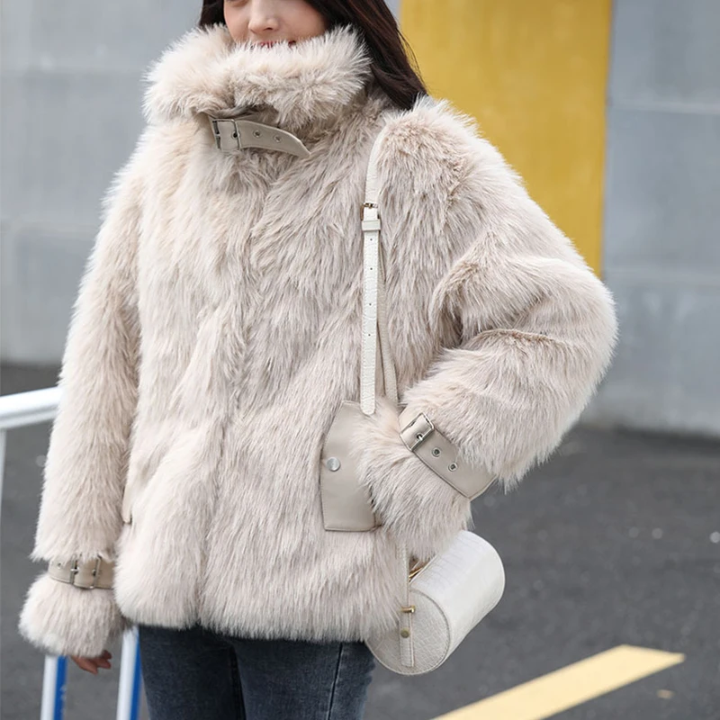 Shaggy Hairy Thick Warm Soft Faux Fur Coat Women Winter Clothes Faux Fox Fur Jacket High Street Elegant Lady Warm Overcoat 2023
Shaggy Hairy Thick Warm Soft Faux Fur Coat Women Winter Clothes Faux Fox Fur Jacket High Street Elegant Lady Warm Overcoat 2023