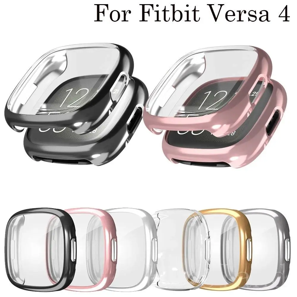 

Accessories Smart Watch Bumper TPU Plated Screen Protector Protective Cover Case For Fitbit Versa 4/Sense 2