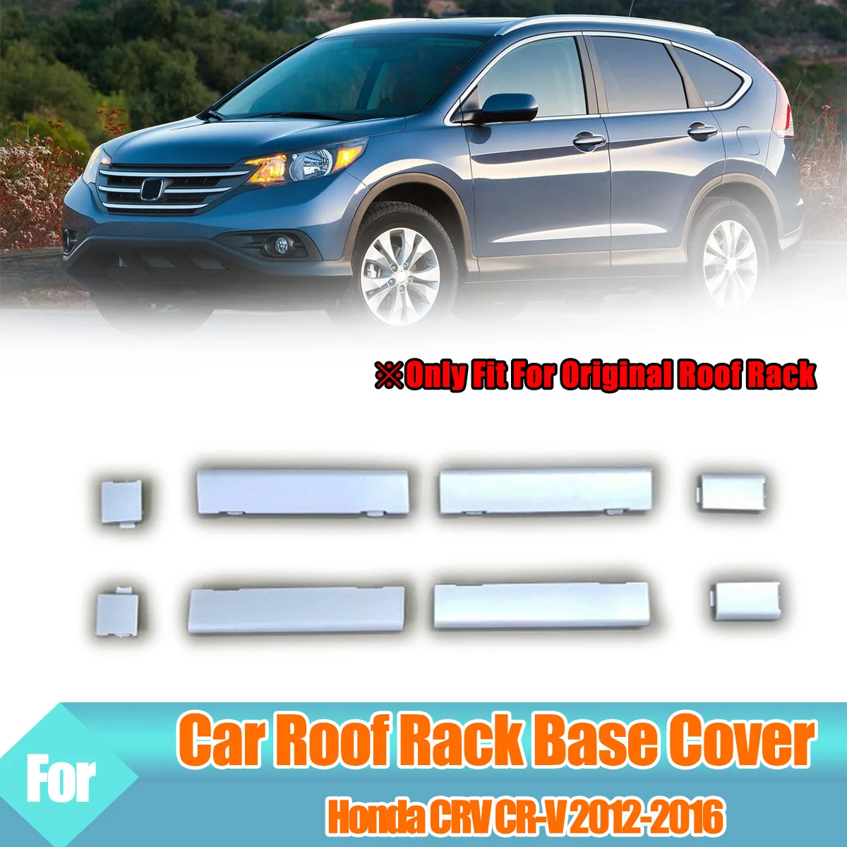 

Roof Rack Cover For Honda CRV CR-V 2012-2016 Front Rear Left Right Middle Roof Luggage Bar Rail End Shell Plasitc Replacement