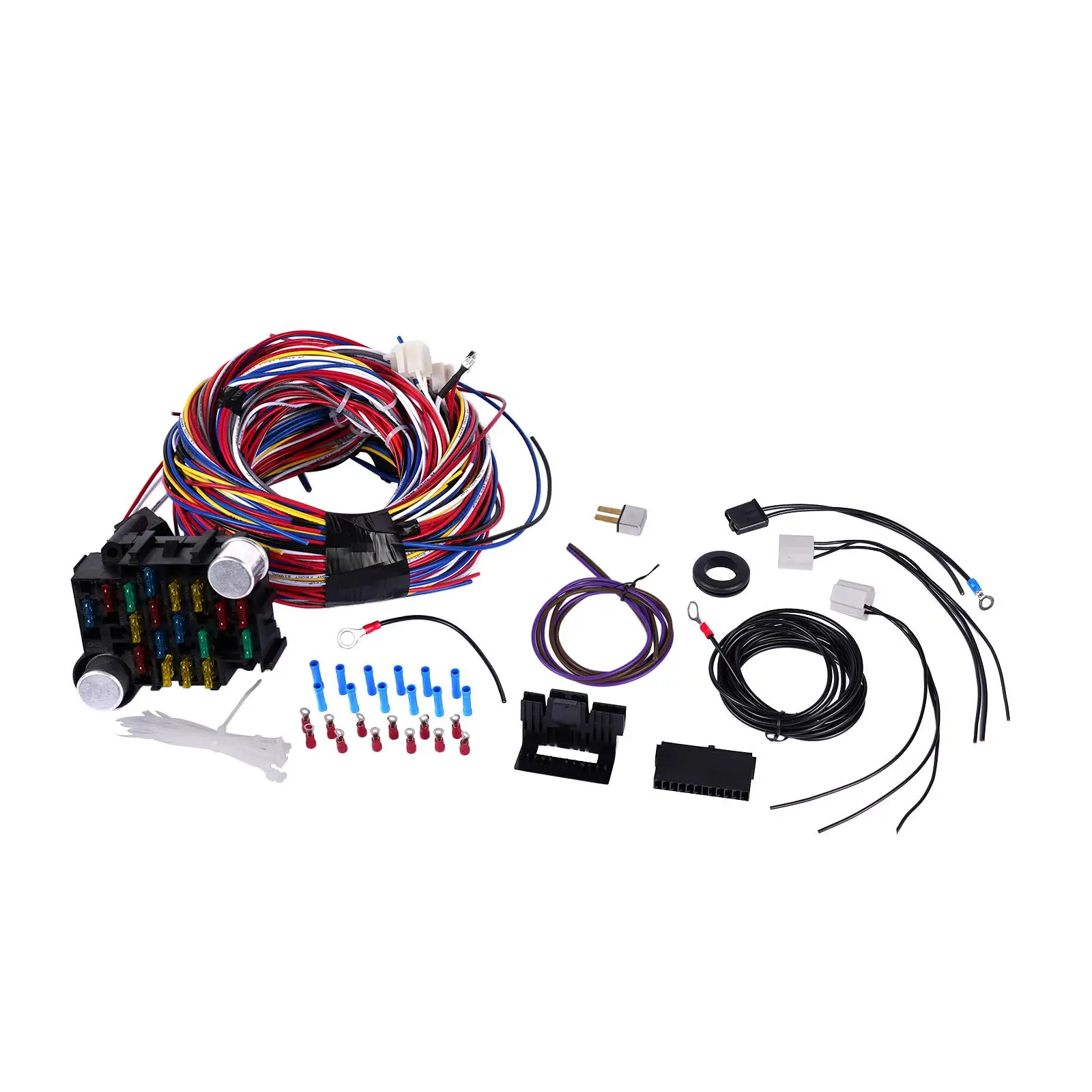 AP02 For CHEVY Mopar FORD Hotrods UNIVERSAL Extra long Wires 21 Circuit Wiring Harness Hotrod New
AP02 For CHEVY Mopar FORD Hotrods UNIVERSAL Extra long Wires 21 Circuit Wiring Harness Hotrod New