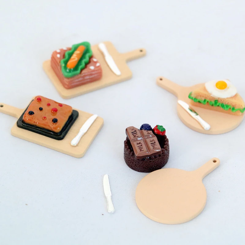 

2 шт. 1/12 миниатюрная деревянная разделочная доска для кукольного домика на завтрак, имитация еды, модель сцены, реквизит для фото, игровой домик, декор для куклы