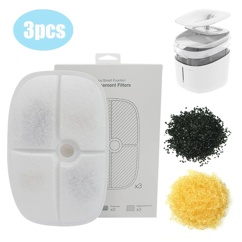 3pcs Cat Water Fountain Filters Pet Fountain Replacement Filters Suitable for 1.9L 2L Water Dispenser
3pcs Cat Water Fountain Filters Pet Fountain Replacement Filters Suitable for 1.9L 2L Water Dispenser