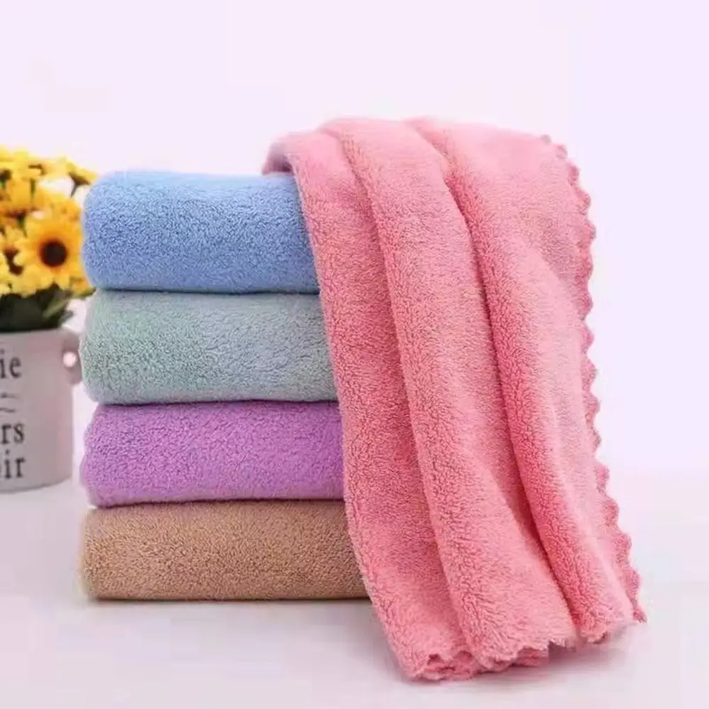 

35*75cm Highly Absorbent Coral Velvet Towel New Thickened Quick-drying Shower Towel Lint-free Soft Facial Towel Bathroom