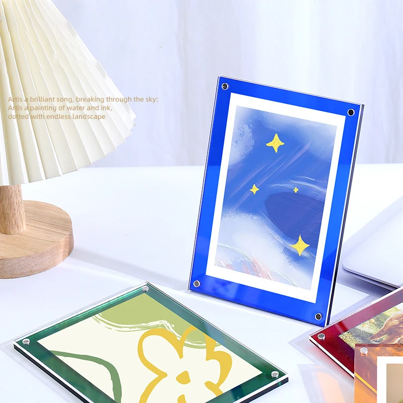 3/4/5/6Inch Colorful Acrylic Photo Frame Creative Transparent Photo Frame Desktop Table Setting Poster Mounting Wall Decoration
3/4/5/6Inch Colorful Acrylic Photo Frame Creative Transparent Photo Frame Desktop Table Setting Poster Mounting Wall Decoration
