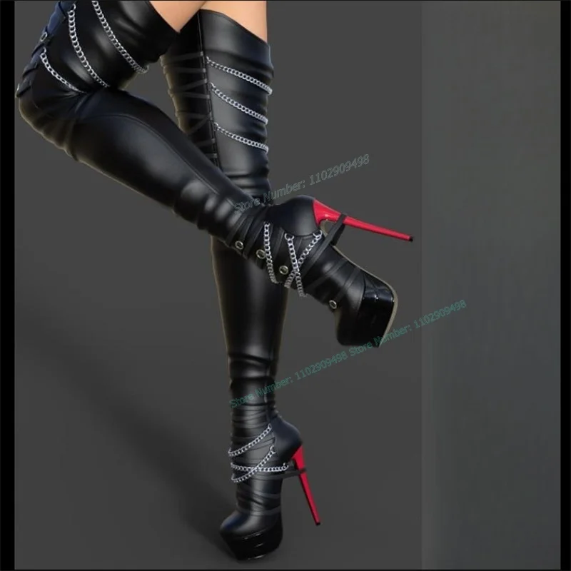 Strappy Chaon Decor Platform Boots Over The Knee Cut Out Round Toe Shoes for Women Thin Heels Shoes 2023 Zapatos Para Mujere
Strappy Chaon Decor Platform Boots Over The Knee Cut Out Round Toe Shoes for Women Thin Heels Shoes 2023 Zapatos Para Mujere