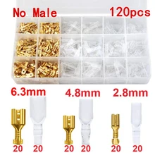 120pcs Cable Spade Lugs Electrical Wire Electric Female Terminals Crimp Wire Electrical Connectors Sheath Sleeves 2.8/4.8/6.3mm
120pcs Cable Spade Lugs Electrical Wire Electric Female Terminals Crimp Wire Electrical Connectors Sheath Sleeves 2.8/4.8/6.3mm