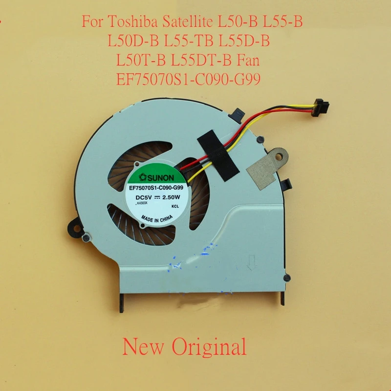 New Original Laptop CPU Cooling Fan For Toshiba Satellite L50-B L55-B L50D-B L55-TB L55D-B L50T-B L55DT-B Fan EF75070S1-C090-G99
New Original Laptop CPU Cooling Fan For Toshiba Satellite L50-B L55-B L50D-B L55-TB L55D-B L50T-B L55DT-B Fan EF75070S1-C090-G99