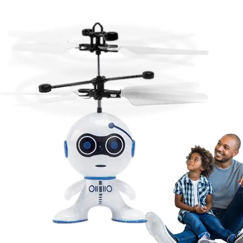 

Robot Fly Toy Energy-Saving Induction Robot Aircraft With Conceal Power Switch Robot Helicopter Induction Flying Remote Control