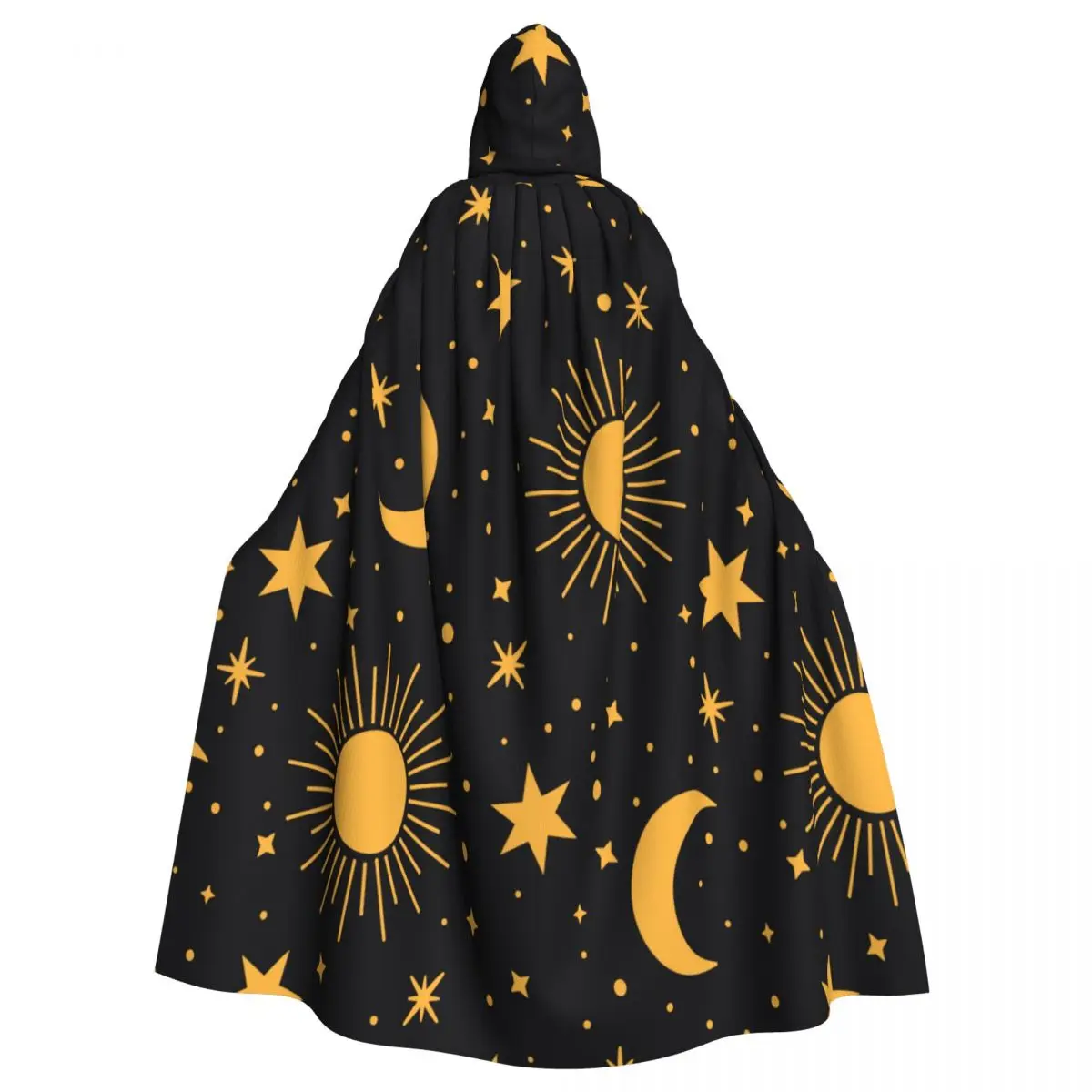 

Hooded Cloak Unisex Cloak with Hood Sun Moon Stars Cloak Vampire Witch Cape Cosplay Costume