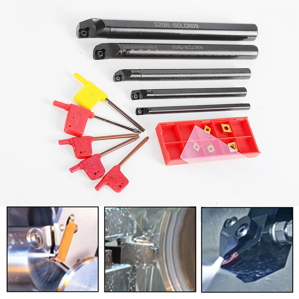 5pcs SCLCR09 Turning Tool Boring Bar Holder Insert 95° 7/10/12/16/20mm For CCMT Insert Blades For Lathe Turning Machine
5pcs SCLCR09 Turning Tool Boring Bar Holder Insert 95° 7/10/12/16/20mm For CCMT Insert Blades For Lathe Turning Machine