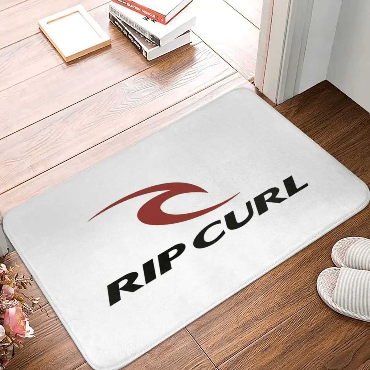 

Rip Curl Logo Doormat Polyester Floor Mat Sand Scraping Carpet Kitchen Entrance Home Rugs Mats Balcony Anti-slip Footpad