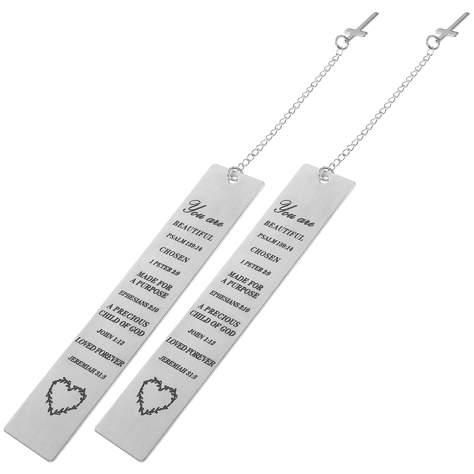 

2 Pcs Remembrance Gifts Creative Bookmark for Student Lovers Girl Reader Iron Page Marker Bookmarks Teens Child