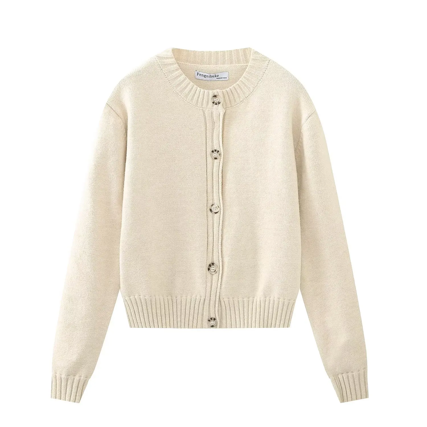 Women 2023 New Fashion Wool blend Cropped Ribbed O Neck Knitted Coat Vintage Long Sleeve Button-up Female Outerwear Chic Tops
Women 2023 New Fashion Wool blend Cropped Ribbed O Neck Knitted Coat Vintage Long Sleeve Button-up Female Outerwear Chic Tops