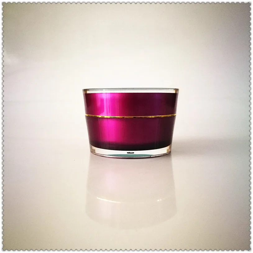 

15g purple color acrylic cone-shape cream jar pot tin gel/eye night cream/moisturizer/essence age reversing cosmetic packing