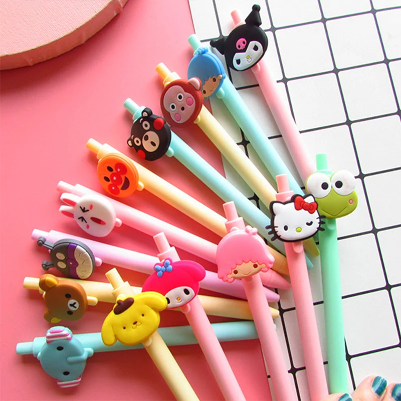 

New Hello Kitty Cinnamoroll Anime Kawaii Sanrio Pencil Cute Cartoon Kuromi My Melody Neutral Pen Stationery Kids Gifts