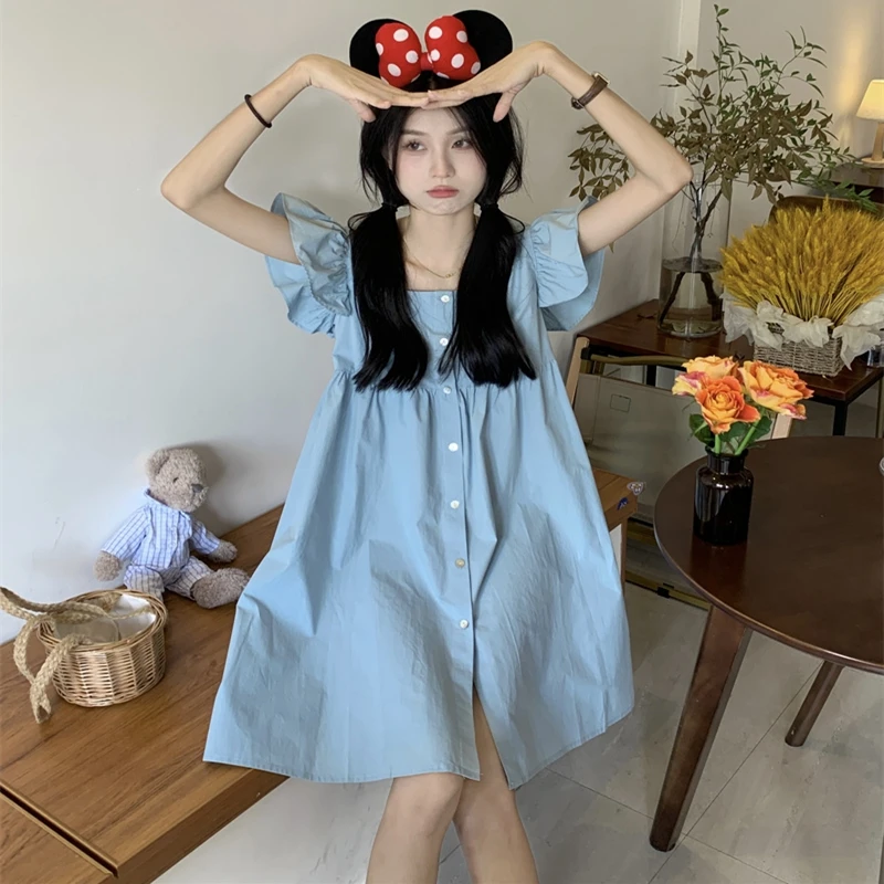 2023 New Dress Flying Sleeves Square Neck Buckle Strap Loose Slim Fashion Versatile Free Shipping
2023 New Dress Flying Sleeves Square Neck Buckle Strap Loose Slim Fashion Versatile Free Shipping