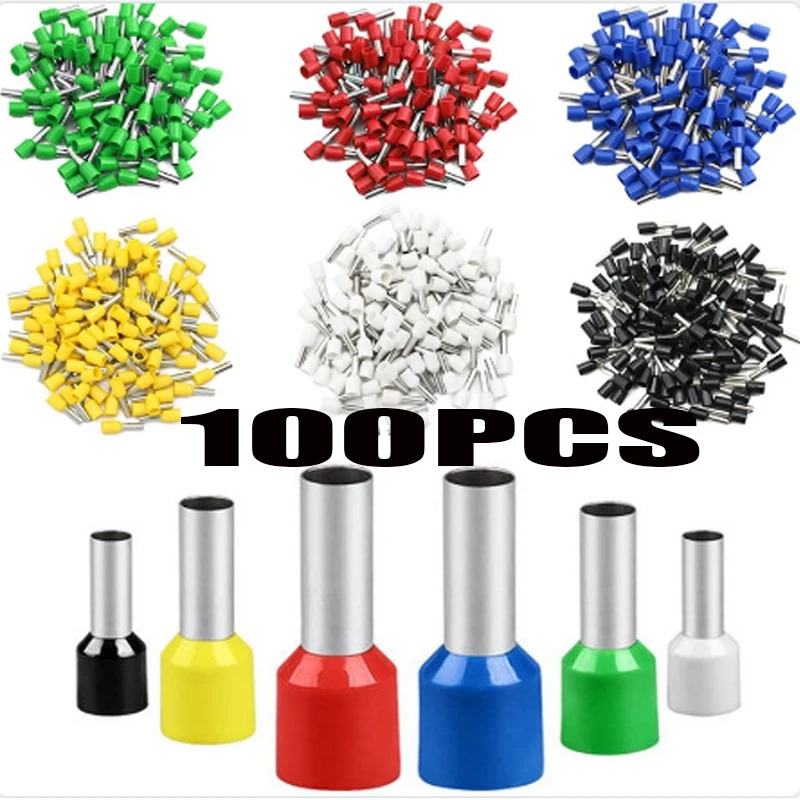 100pcs/Pack E0508 E7508 E1008 E1508 E2508 Insulated Ferrules Terminal Block Cord End Wire Connector Electrical Crimp Terminator
100pcs/Pack E0508 E7508 E1008 E1508 E2508 Insulated Ferrules Terminal Block Cord End Wire Connector Electrical Crimp Terminator