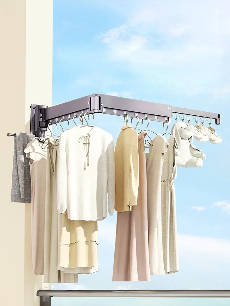 Folding clothes hanger invisible retractable wall mounted balcony indoor and outdoor windows clothes pole
Folding clothes hanger invisible retractable wall mounted balcony indoor and outdoor windows clothes pole
