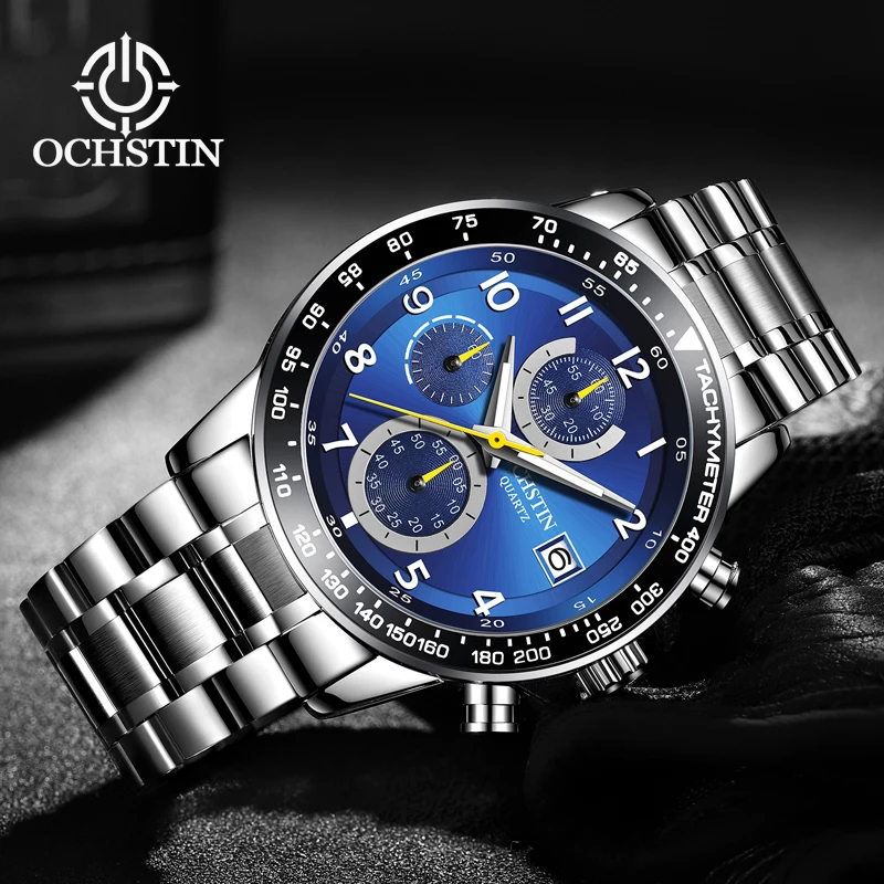 

OCHSTIN2024 Pilot Series Personalized Trendy Style Multi functional Quartz Movement Waterproof Watch Men's Quartz Watch
