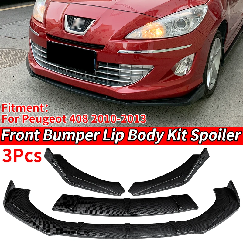 Car Front Bumper Lip Body Kit Chin Guard Diffuser Cover Deflector ABS Accessories Carbon Fiber Look For Peugeot 408 2010-2013
Car Front Bumper Lip Body Kit Chin Guard Diffuser Cover Deflector ABS Accessories Carbon Fiber Look For Peugeot 408 2010-2013