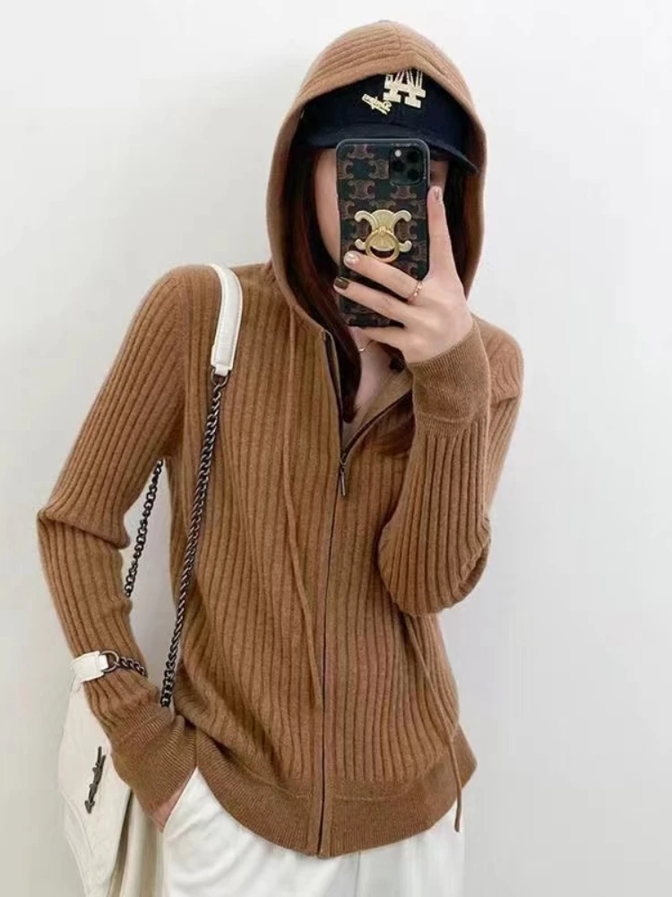 Hooded Sweaters Sweatshirts New Knitted Cardigan Women's Clothing Bottoming Sweater Casual Hoodies Coat Cardigan Autumn Winter
Hooded Sweaters Sweatshirts New Knitted Cardigan Women's Clothing Bottoming Sweater Casual Hoodies Coat Cardigan Autumn Winter