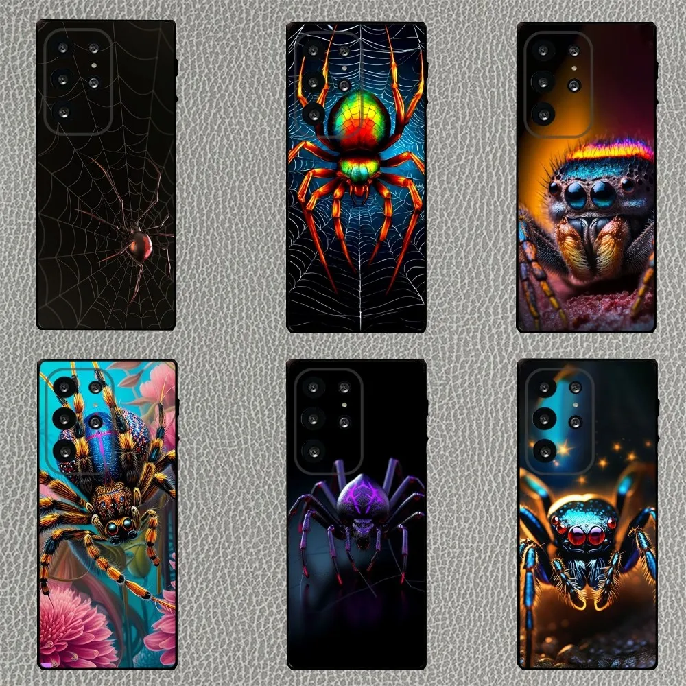 

Spider Insect Phone Case For Samsung S21,S22,S23,S30,Ultra,S20,Plus,Fe,Lite,Note,10,9,5G Black Soft Cover