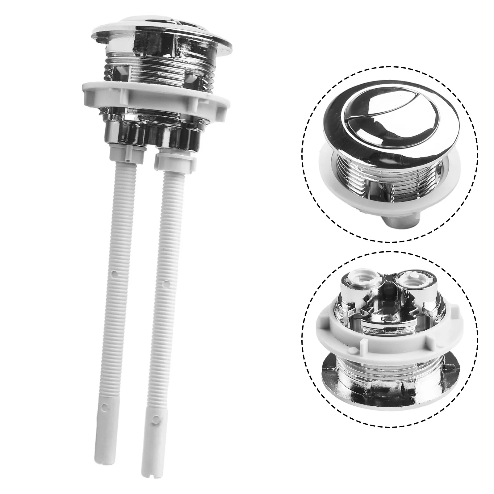 

38mm-Hole Toilet Button Cover Valve Dual Flush Closestool Round Dual Press Tank Push Switch Water Saving Bathroom Accessories