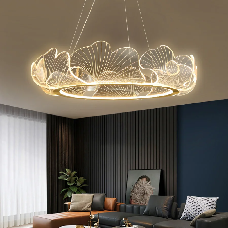 Acrylic Leaves Led Chandelier Modern Pendant Lamp Living Dining Room Remote Control Hanging Ginkgo Ceiling Chandelier Fixtures
Acrylic Leaves Led Chandelier Modern Pendant Lamp Living Dining Room Remote Control Hanging Ginkgo Ceiling Chandelier Fixtures