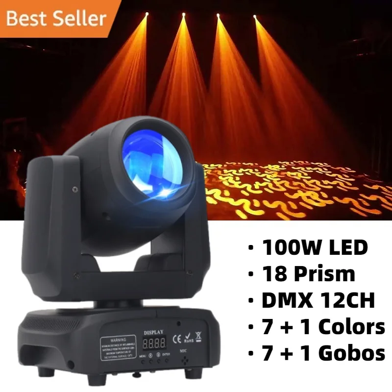 Professional 100W DMX 8 Gobo 8 Colors 18 Prism Led Beam Moving Head Stage Light For DJ Party Wedding Disco
Professional 100W DMX 8 Gobo 8 Colors 18 Prism Led Beam Moving Head Stage Light For DJ Party Wedding Disco