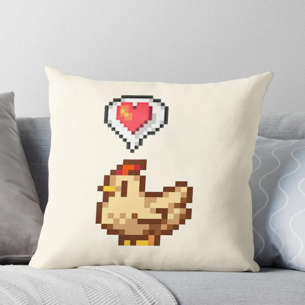 

Stardew Valley Happy White Chicken Throw Pillow Decorative Sofa Cushions Decorative pillow case Christmas Pillows