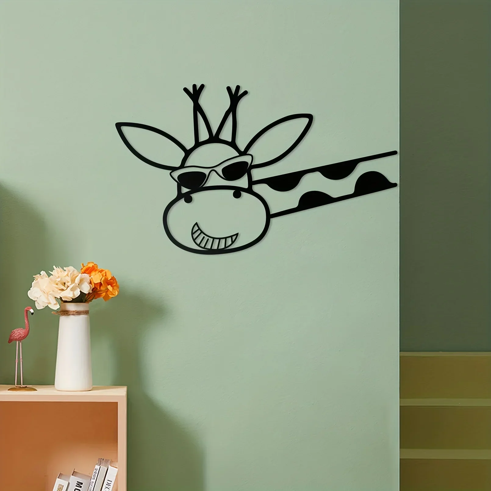 metal iron Giraffe Black Metal Art Wall Hanging Decoration, Minimalist Line Drawing Hanging Art Wall Sculpture Kitchen Bathroom
metal iron Giraffe Black Metal Art Wall Hanging Decoration, Minimalist Line Drawing Hanging Art Wall Sculpture Kitchen Bathroom