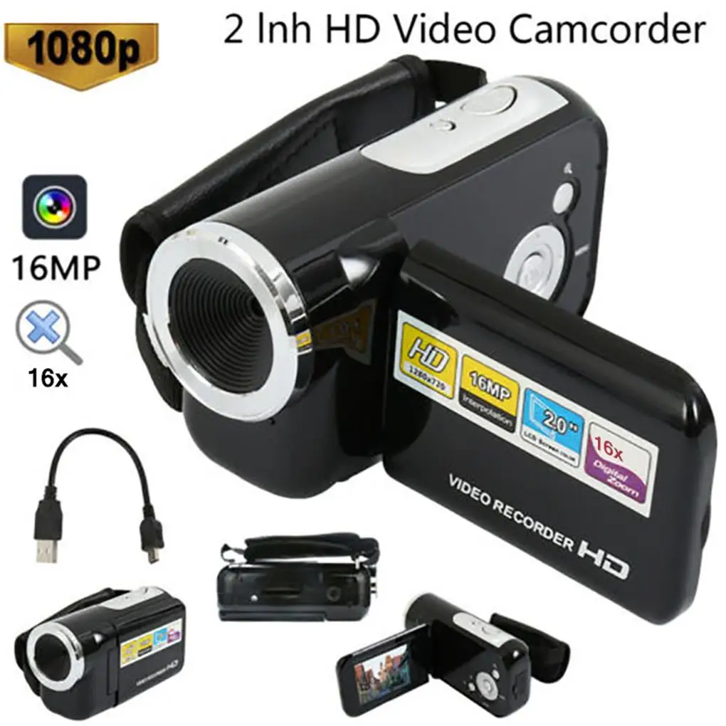 

Video Camcorder LCD Screen Mini 2 Inch Definition Multifunctional Digital Camcorders Display DV Cameras Kids Children