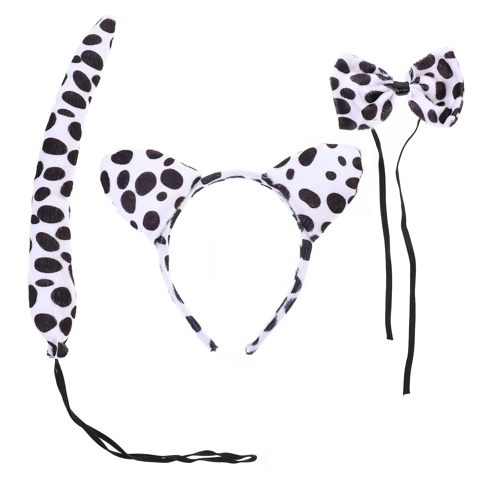 

Dalmatians Three Piece Set Tiara Animal Headband Modeling Cosplay Suit Hair Clasp Plush Hairband Headdress Shape