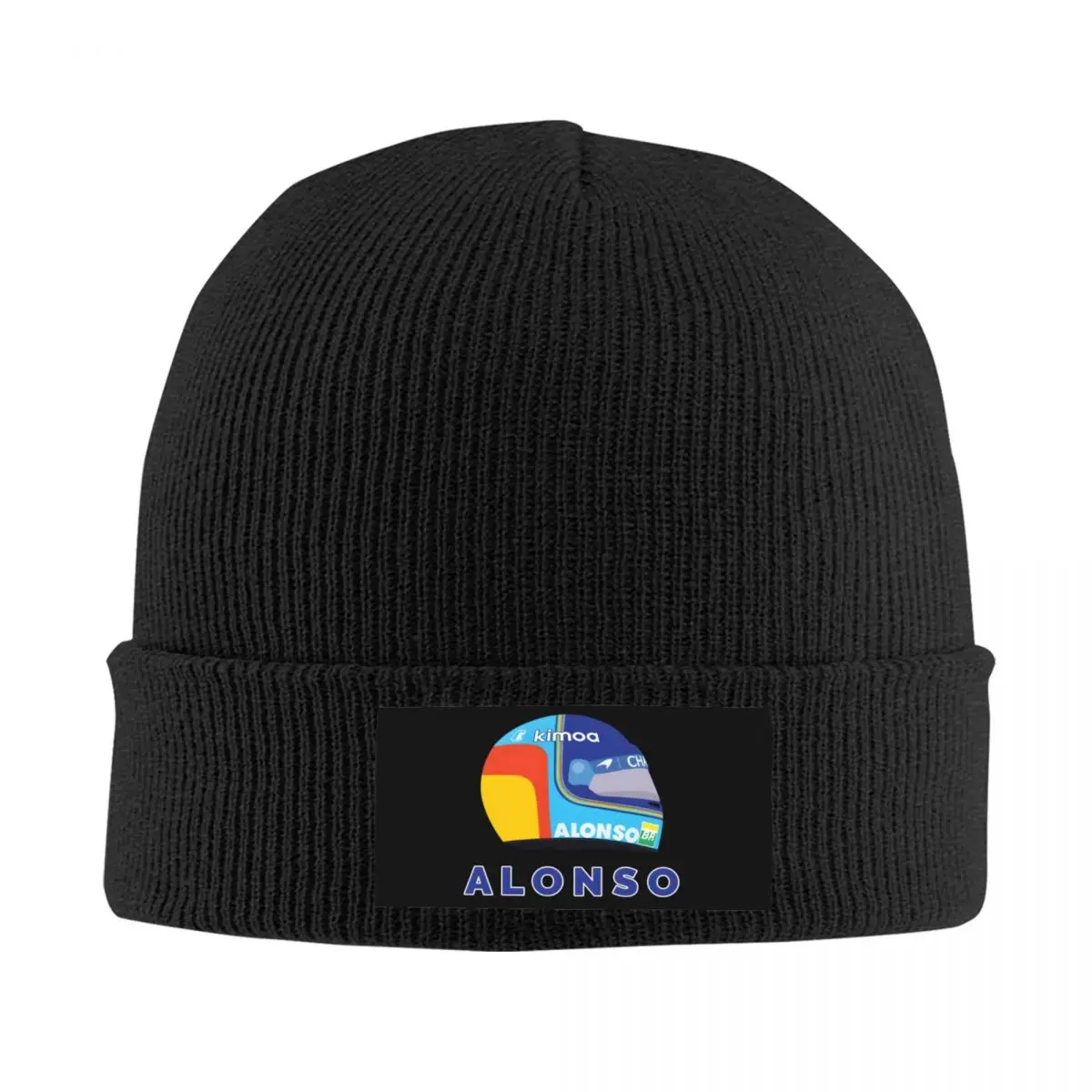 

Шапка на шлем Alonso, шапки, вязаная шапка в стиле хип-хоп для женщин и мужчин, осенне-зимние теплые спортивные шапочки для автомобиля, облегающие шапки