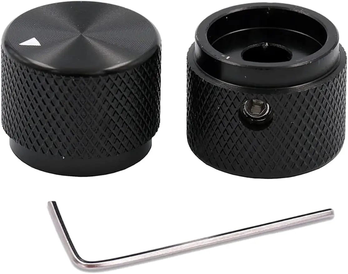 2pcs Aluminum Electronic Control Potentiometer Audio Knob 20mm Dia X 15.5mm Height for 6mm Diameter Shaft
2pcs Aluminum Electronic Control Potentiometer Audio Knob 20mm Dia X 15.5mm Height for 6mm Diameter Shaft