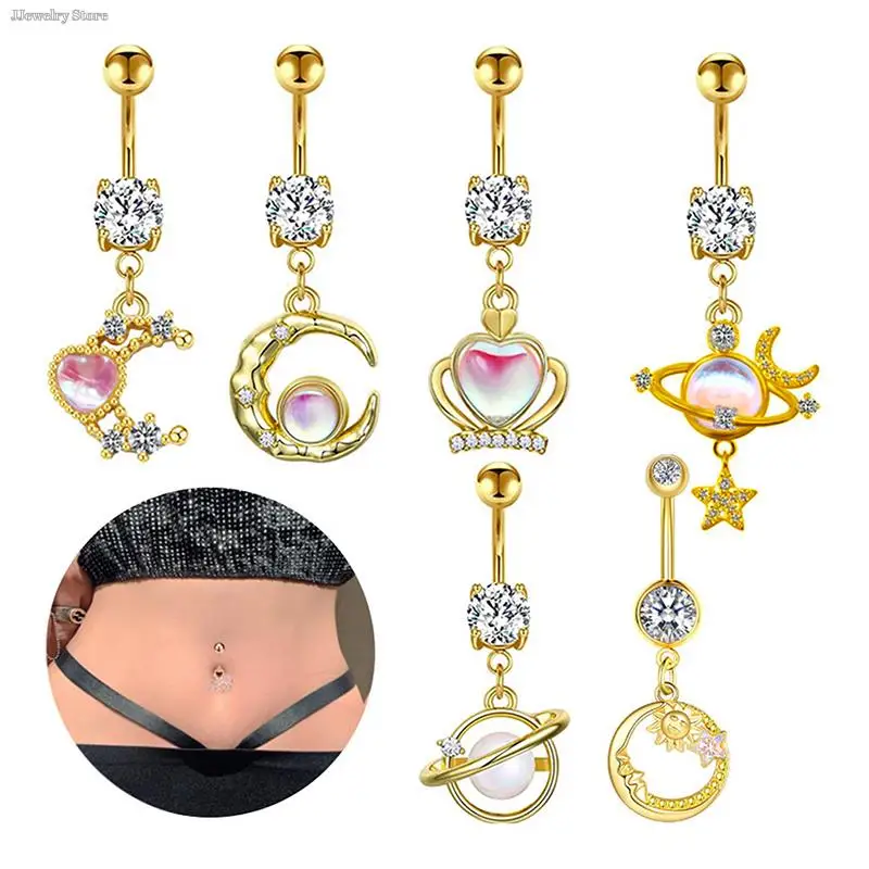 1pc Stainless Steel Planet Navel Ring Bright Star Moon Navel Piercing Dangled Belly Button Rings For Women Body Piercing Jewelry
1pc Stainless Steel Planet Navel Ring Bright Star Moon Navel Piercing Dangled Belly Button Rings For Women Body Piercing Jewelry