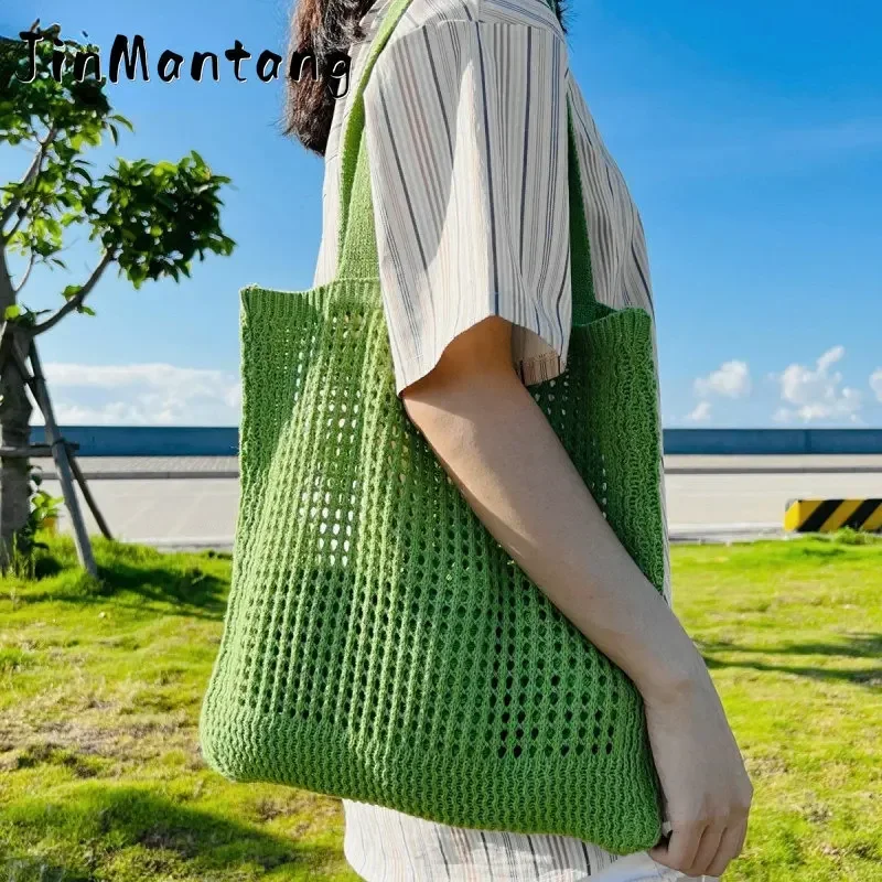 Vintage Hollow Design Woven Women Shoulder Bag Knitting Large Capacity Handbags Shopper Tote For Ladies Summer Travel Beach Bags
Vintage Hollow Design Woven Women Shoulder Bag Knitting Large Capacity Handbags Shopper Tote For Ladies Summer Travel Beach Bags