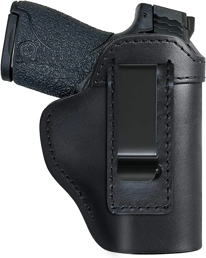 Tactical Leather IWB Gun Holster for S&W M&P Shield Glock 17 19 22 32 33 43 Springfield XD & XDS Plus All Similar Sized Pistol
Tactical Leather IWB Gun Holster for S&W M&P Shield Glock 17 19 22 32 33 43 Springfield XD & XDS Plus All Similar Sized Pistol