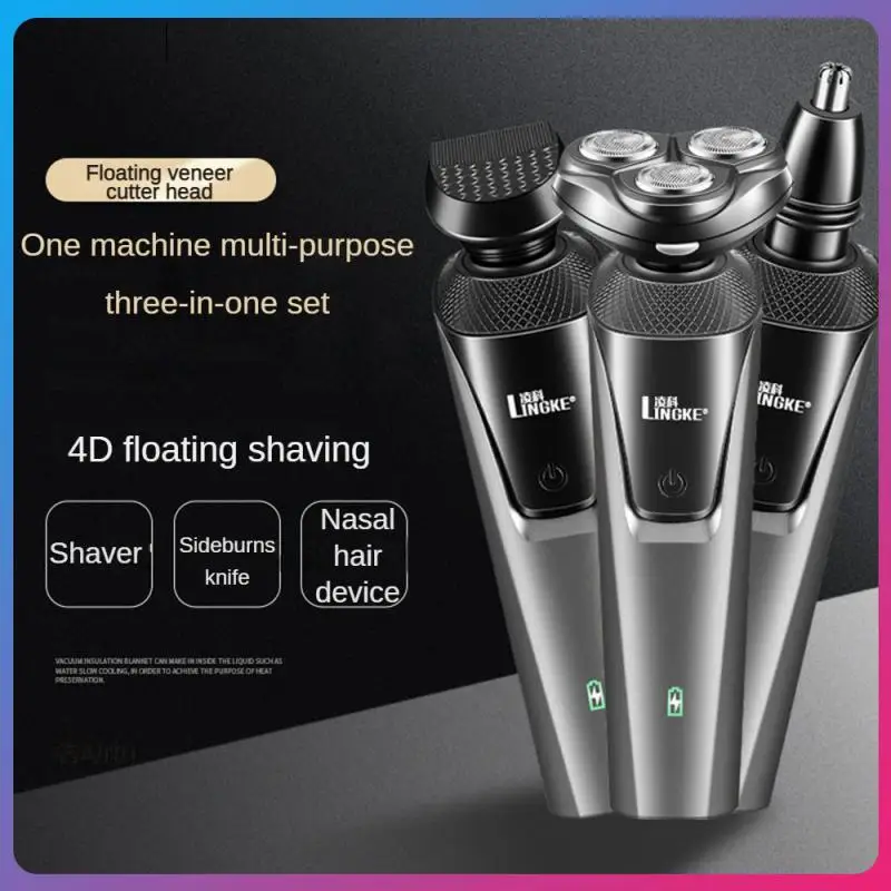 

4d Strong Shaving Razor Detachable Design Electric Razor Efficient Shaving Cutter Head Washing Beard Trimmer Usb Charging Shaver