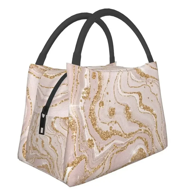 Gold And Cream Marble Pattern Thermal Insulated Lunch Bags Women Geometric Print Portable Lunch Tote Multifunction Meal Food Box
Gold And Cream Marble Pattern Thermal Insulated Lunch Bags Women Geometric Print Portable Lunch Tote Multifunction Meal Food Box