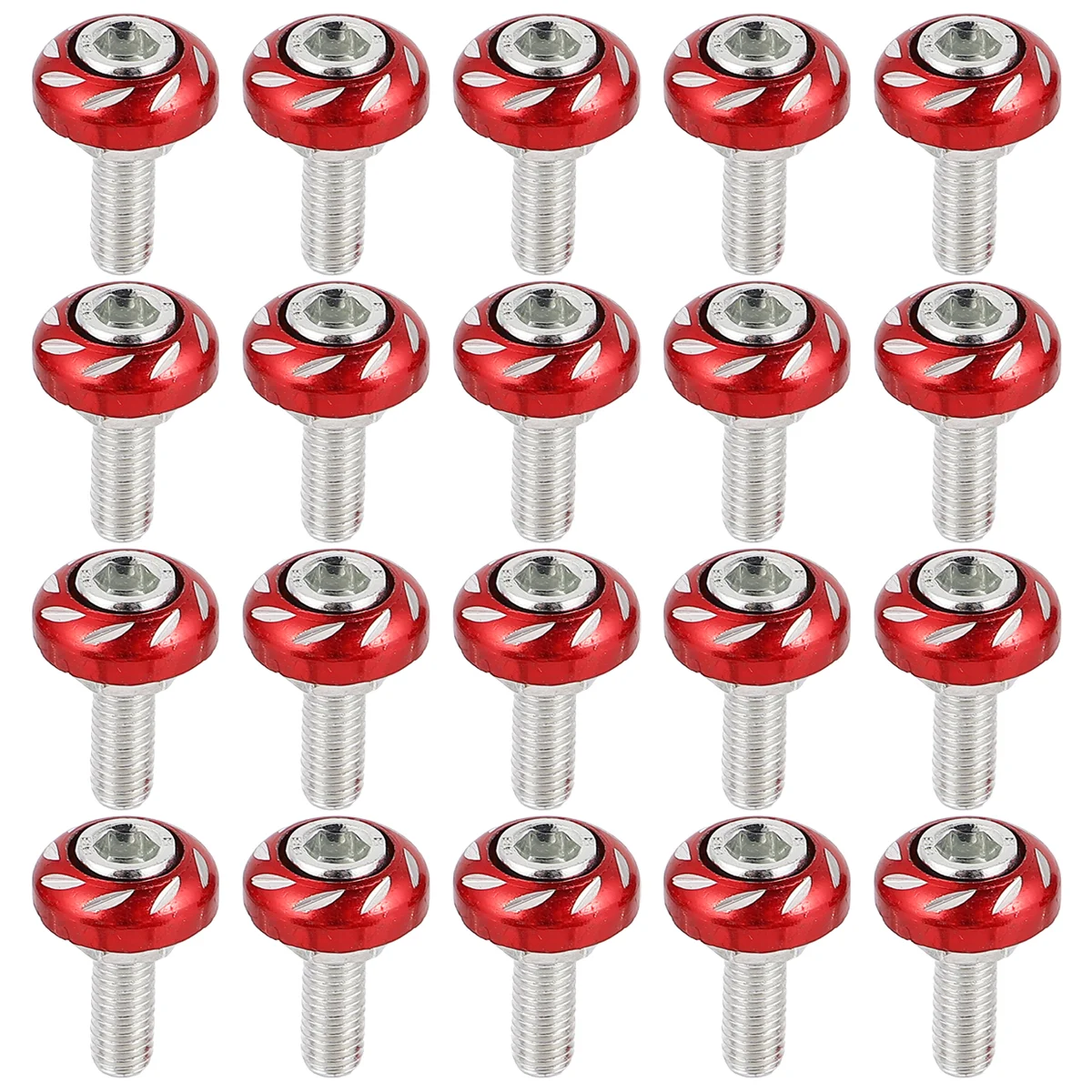 

20 Pcs Motorcycle Electric Vehicle Moped Decorative Screws Electrocar License Plate Motorbike Fasteners for Aluminum Alloy