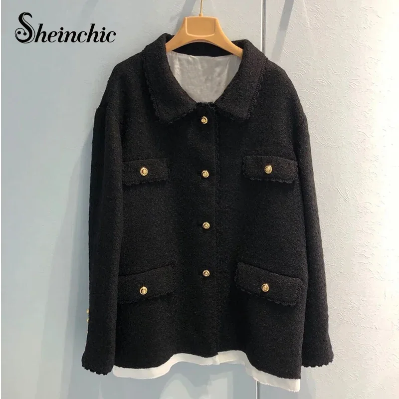 Korean Fashion Black Winter Jacket for Women Medium Long Abrigo Mujer Invierno 2023 Luxury Designer Wool & Blends Coats Outwears
Korean Fashion Black Winter Jacket for Women Medium Long Abrigo Mujer Invierno 2023 Luxury Designer Wool & Blends Coats Outwears