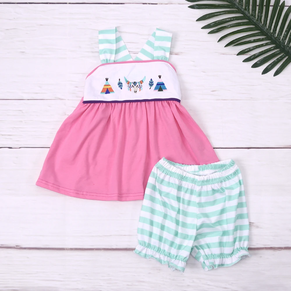 Toddler Baby Girl Clothes Set 2pcs Pink Suit West Cowboy Embroidery Bodysuit T-shirt 1-8T Babi Outfits Green Stripes Shorts
Toddler Baby Girl Clothes Set 2pcs Pink Suit West Cowboy Embroidery Bodysuit T-shirt 1-8T Babi Outfits Green Stripes Shorts